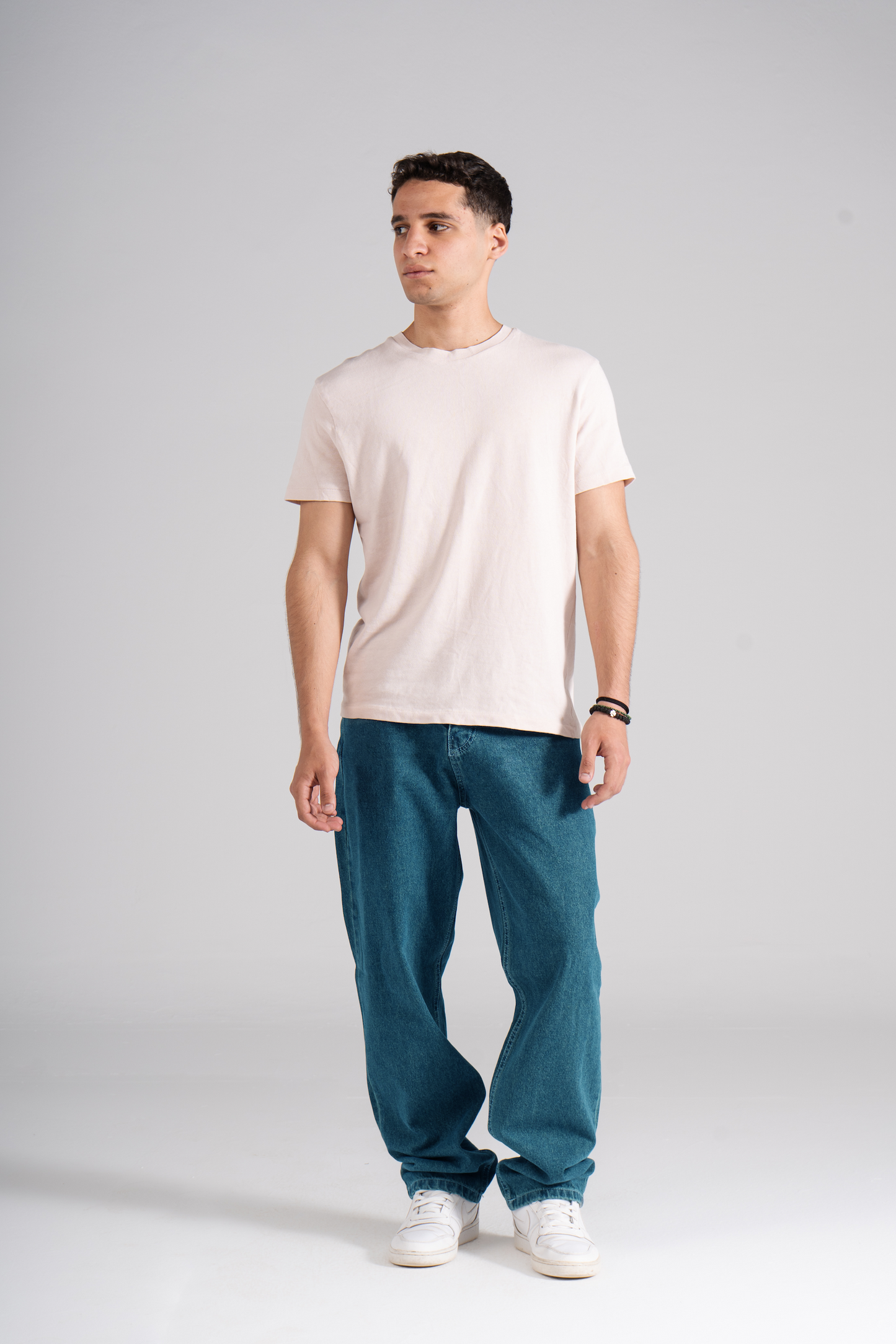 Teal Green Baggy Fit Jeans