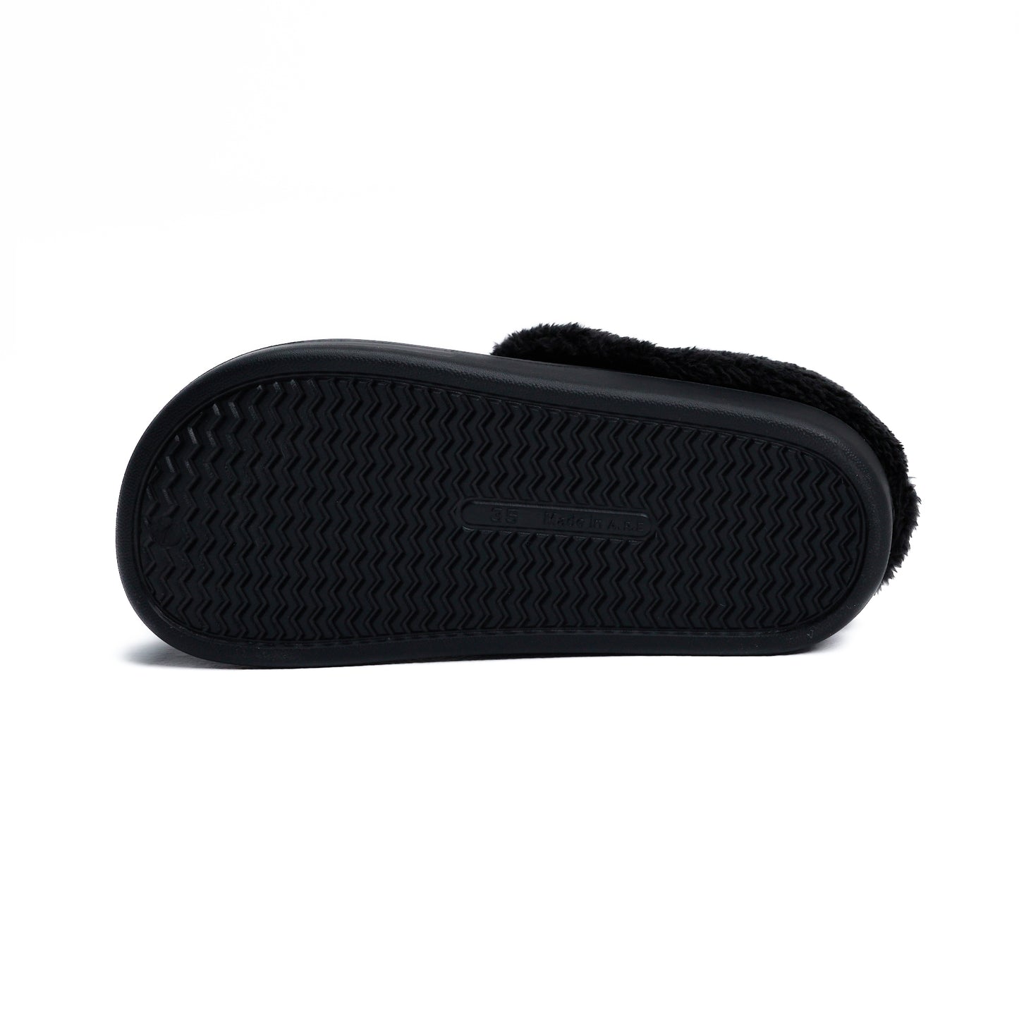 Black Textured Rubber Sabo Clog for Girls - حذاء سابو مطاطي أسود مزخرف للبنات