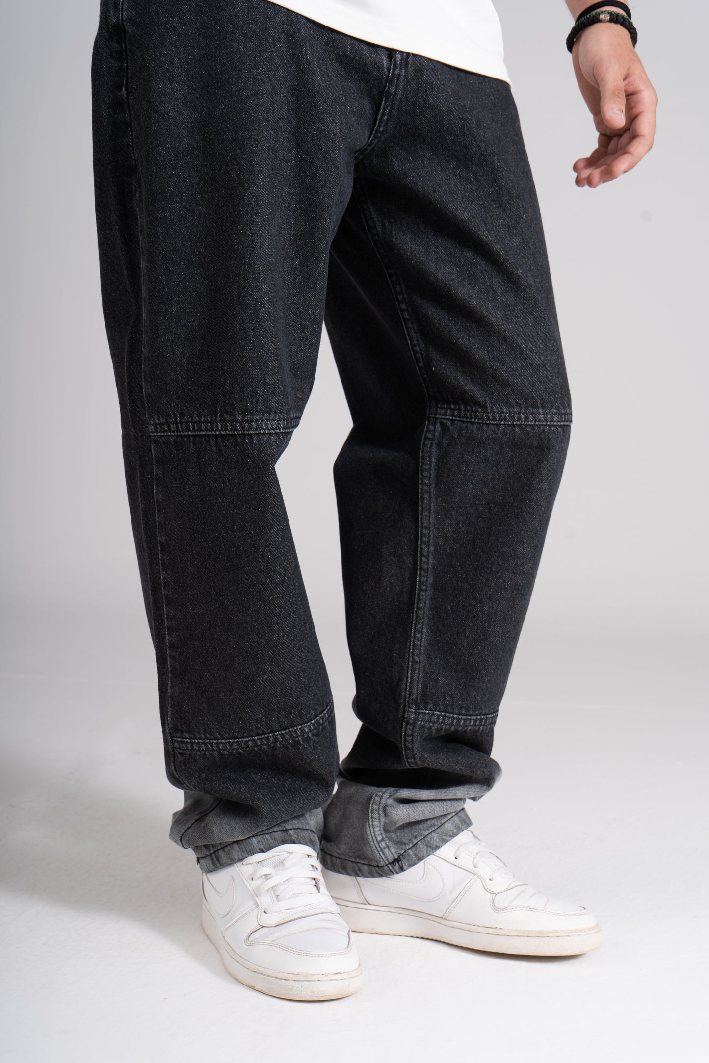 Bi-Tone Baggy Fit Jeans