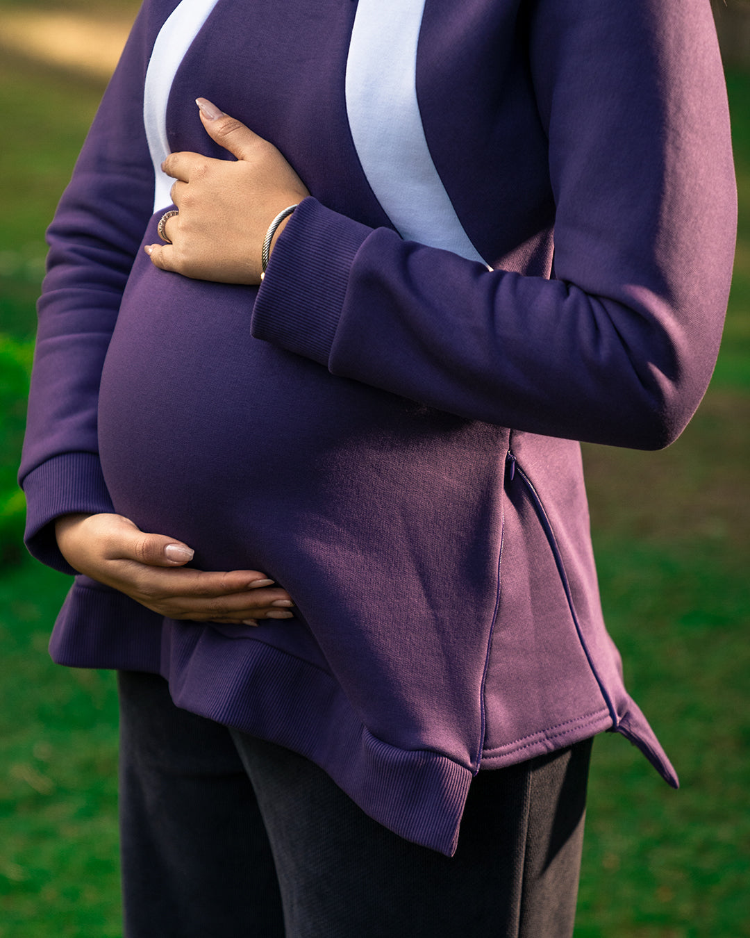 Nursing & Maternity High-Neck Sweatshirt