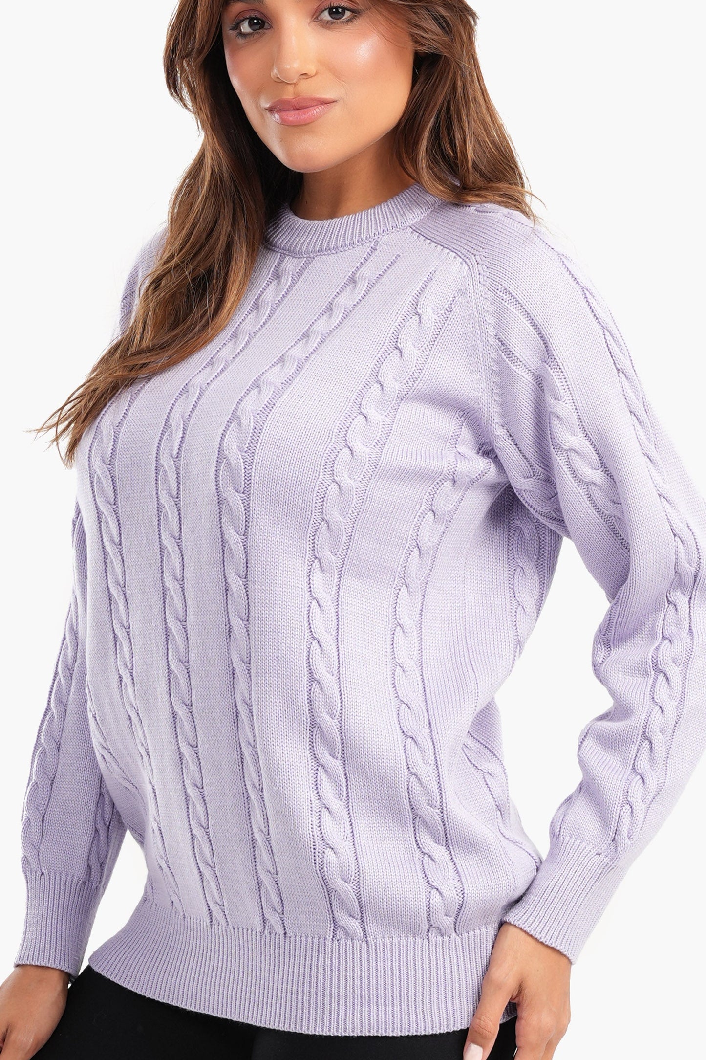 بلوفر محبوك بمقاس عادي