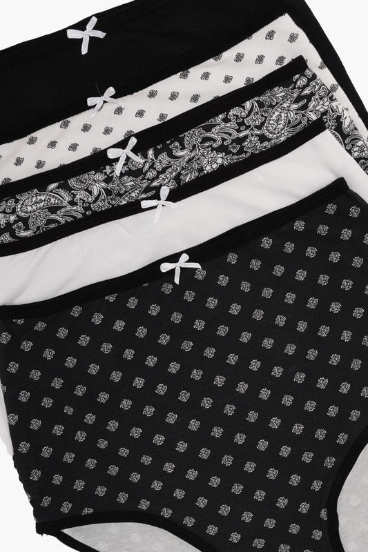 مجموعة من 5 سراويل داخلية كاملة ملونة