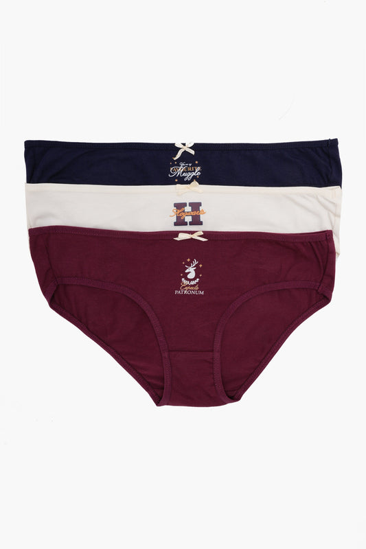 مجموعة من 3 سراويل بيكيني ملونة