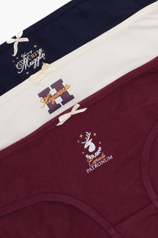 مجموعة من 3 سراويل بيكيني ملونة