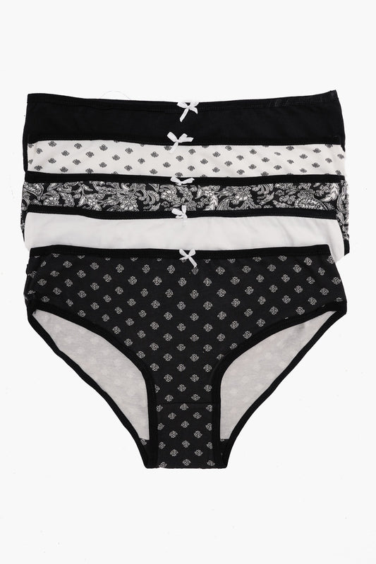 مجموعة من 5 سراويل بيكيني ملونة