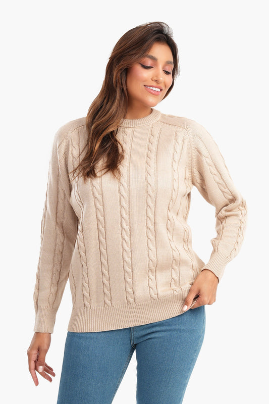 بلوفر محبوك بمقاس عادي