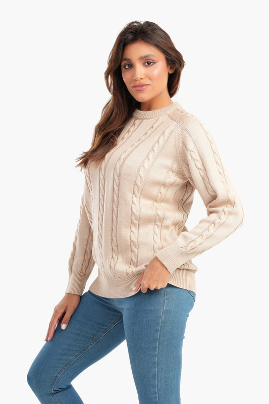 بلوفر محبوك بمقاس عادي