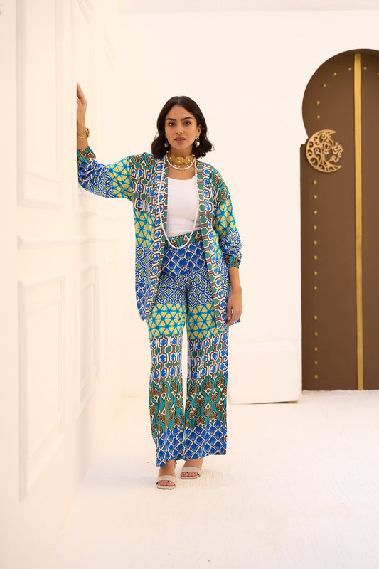 بنطلون مطبوع متعدد الأنماط