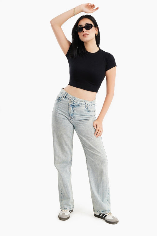 Short Sleeves Cropped Top - Carina - ??’????????ñ??�ÿ??ƒ?ÿ????