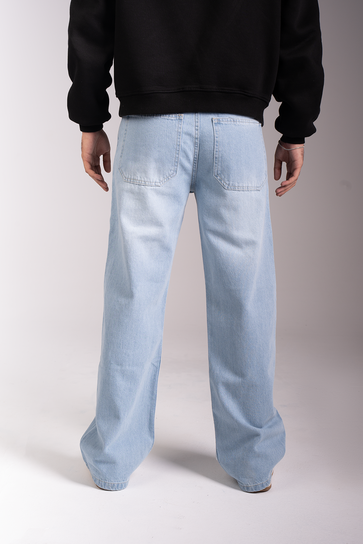 Wide Leg Jeans, Sky Blue