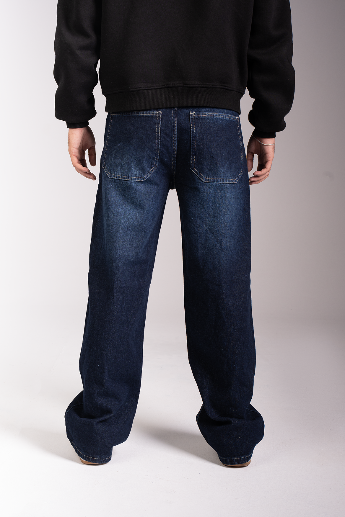 Wide Leg Jeans, Dark Blue