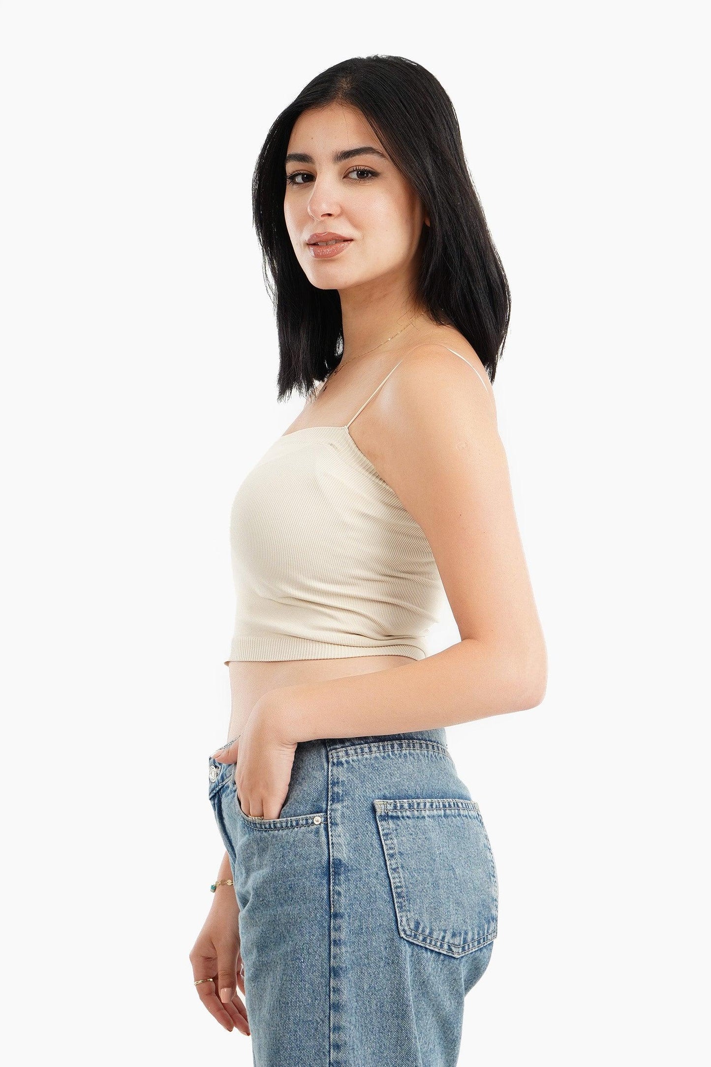 Spaghetti Straps Cropped Top - Carina - ??’????????ñ??�ÿ??ƒ?ÿ????