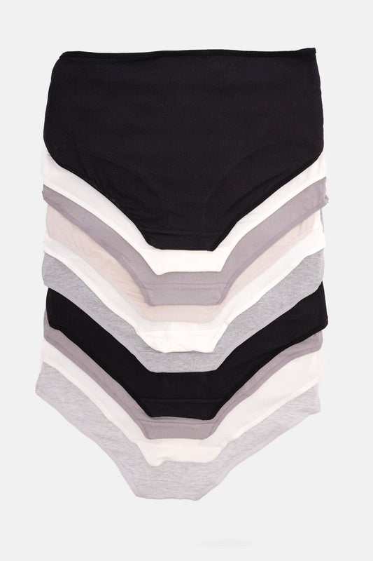 عبوة من 10 سراويل داخلية كاملة ملونة