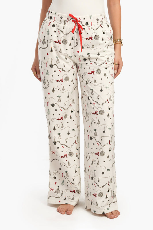بنطال بيجاما بطابع عيد الميلاد