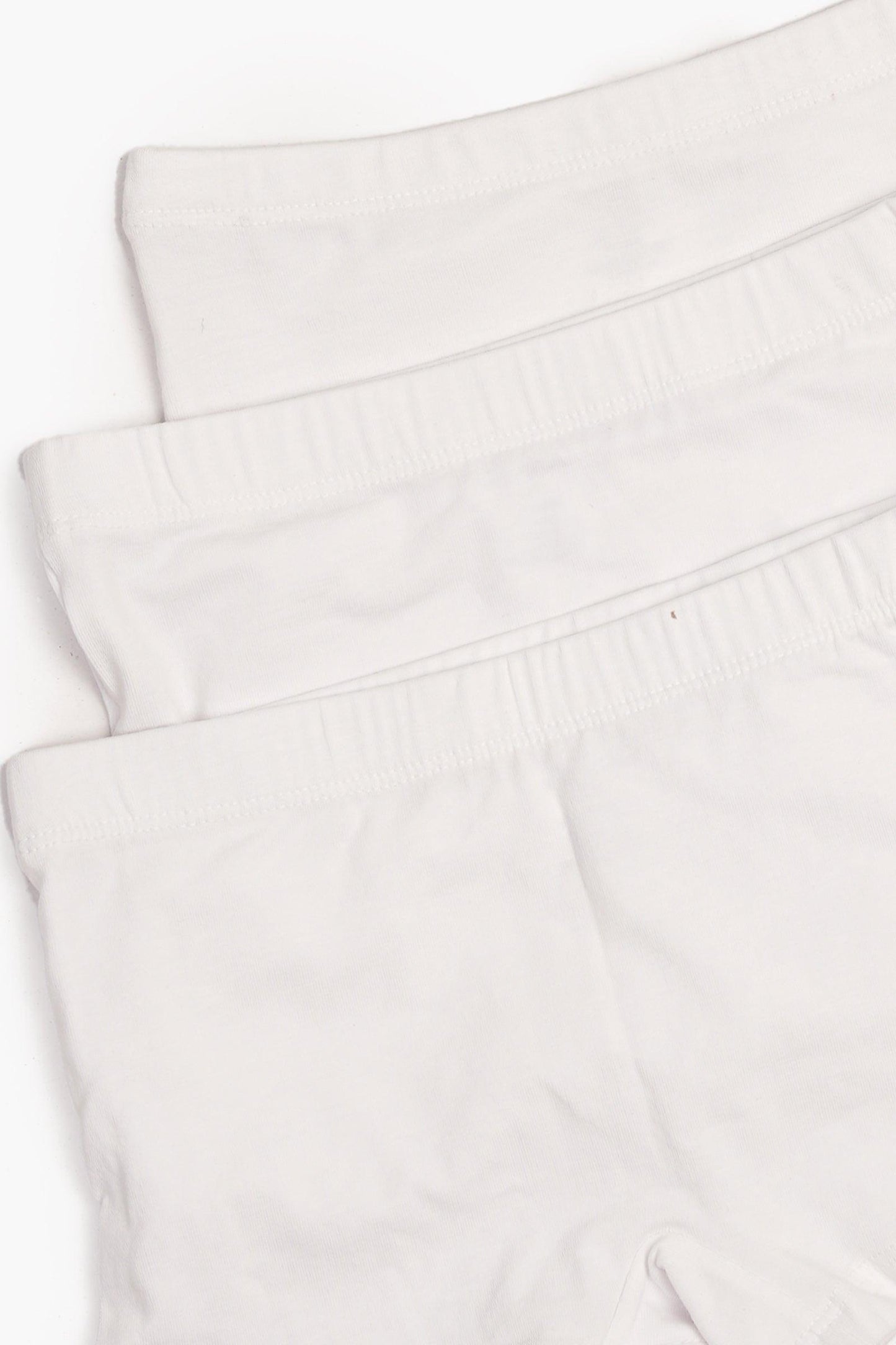 Pack of 3 White Brief Shorts for Girls