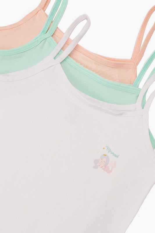 مجموعة من 3 قمصان داخلية للبنات