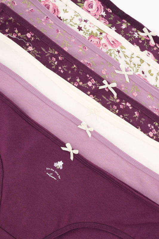 مجموعة من 7 سراويل بيكيني ملونة