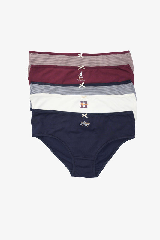 مجموعة من 5 سراويل داخلية ملونة