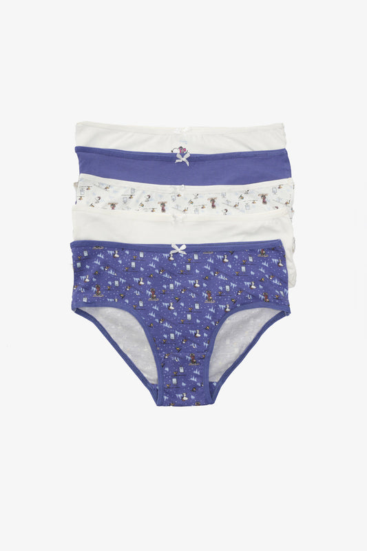 مجموعة من 5 سراويل داخلية ملونة