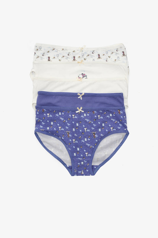 مجموعة من 5 سراويل داخلية قصيرة للفتيات المراهقات