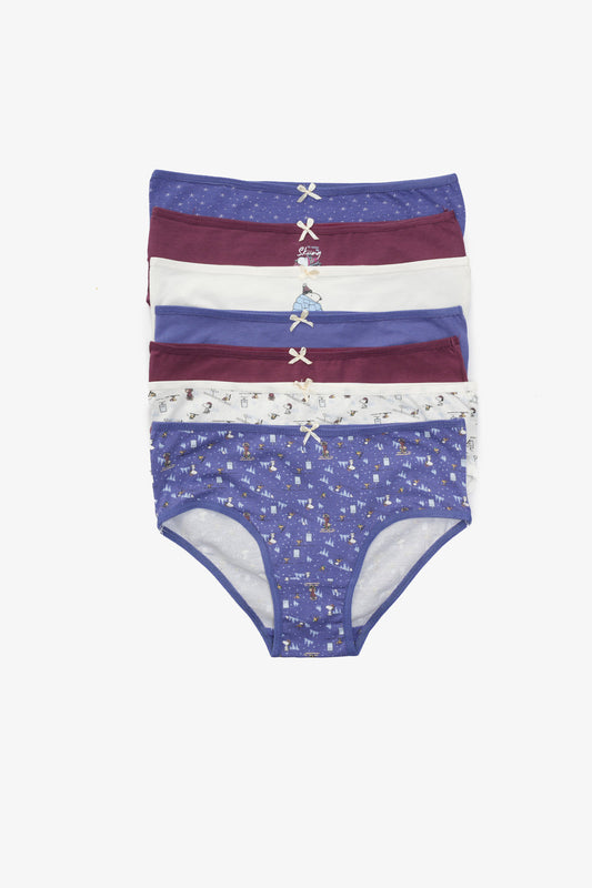 مجموعة من 7 سراويل داخلية ملونة