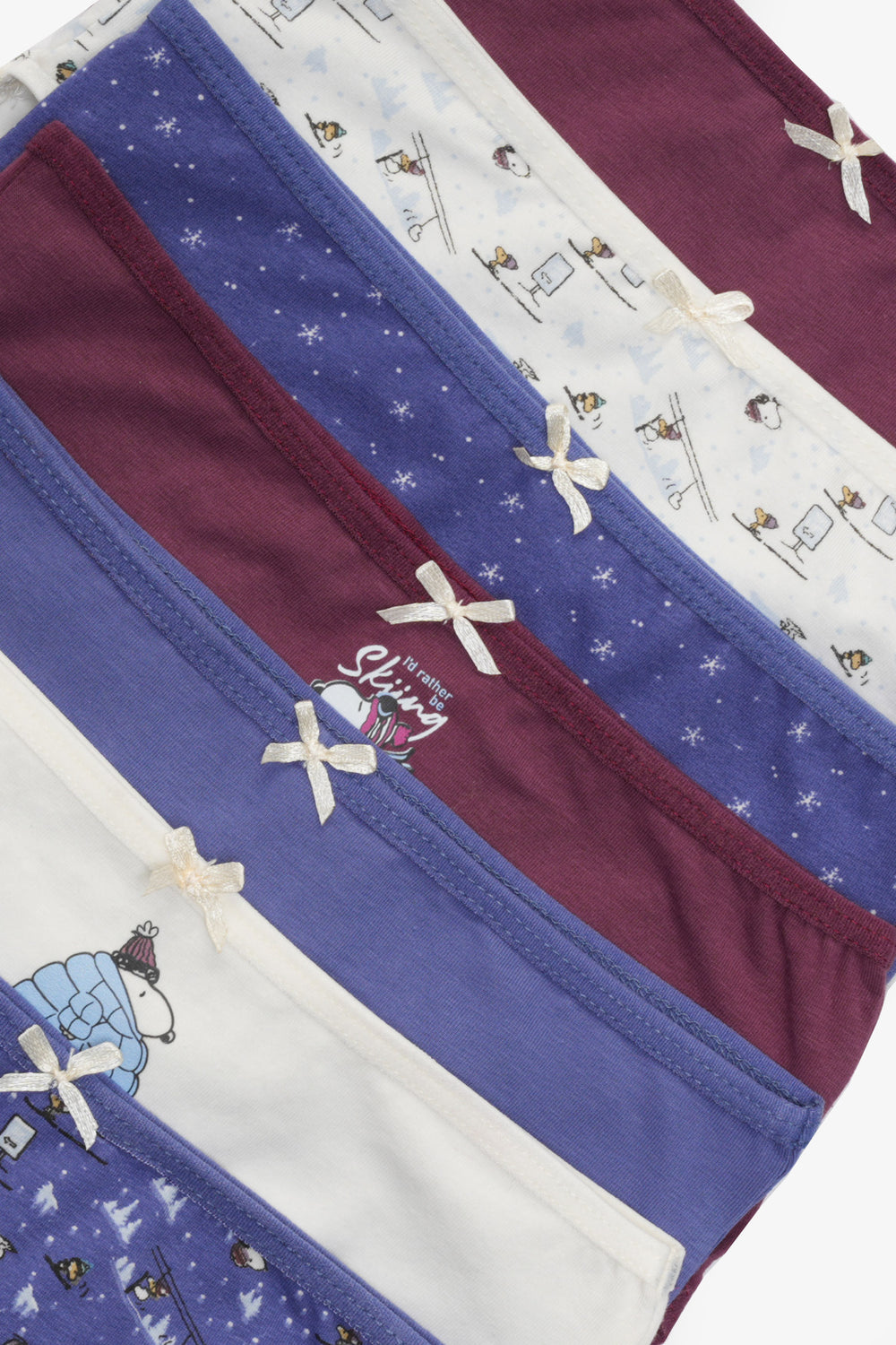 Pack of 7 Brief Panties for Girls