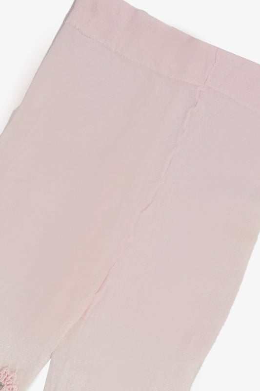 جوارب طويلة مزينة بزهور كريستالية للبنات