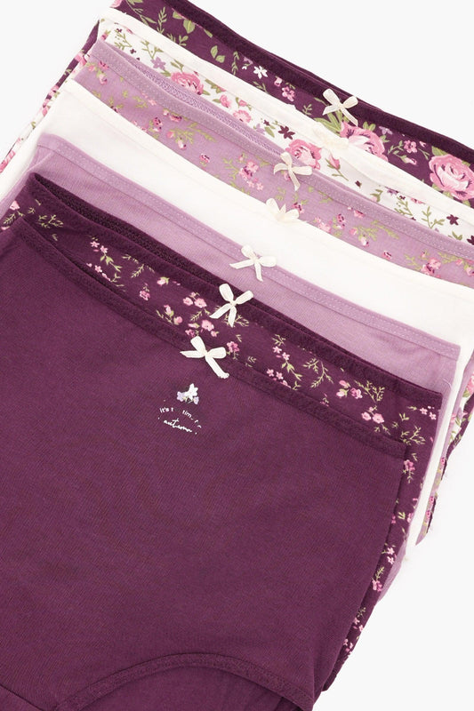 مجموعة من 7 سراويل داخلية كاملة ملونة