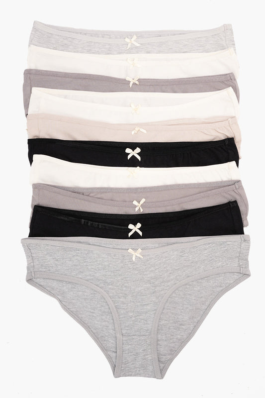 عبوة من 10 سراويل بيكيني ملونة