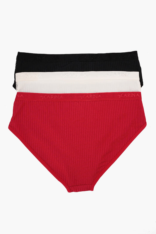 مجموعة من 3 سراويل داخلية ملونة