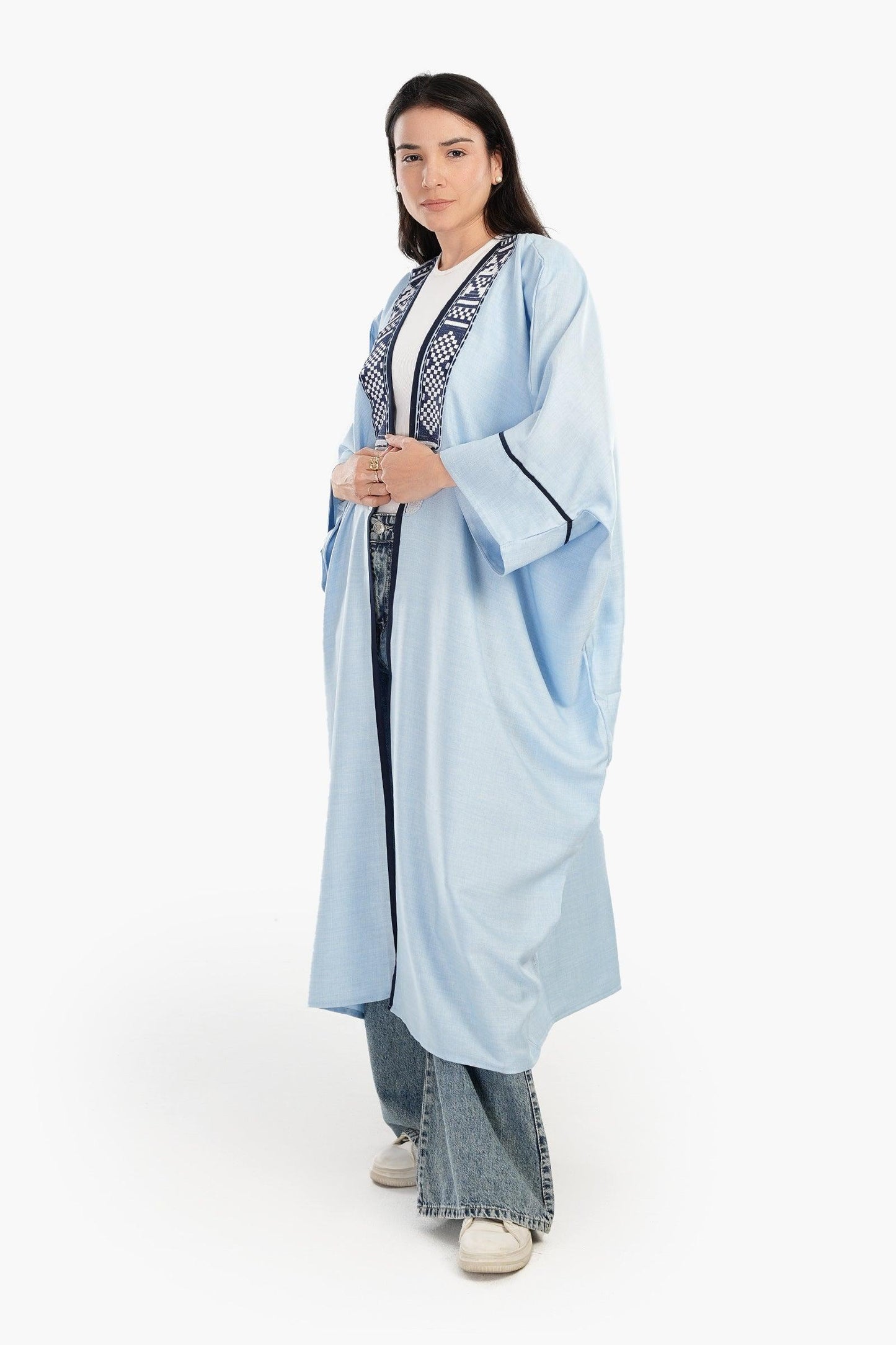 Light Blue Oversized Kimono