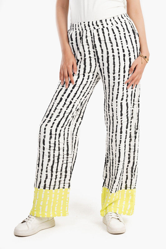 Rayon Pull-on High Waist Pants