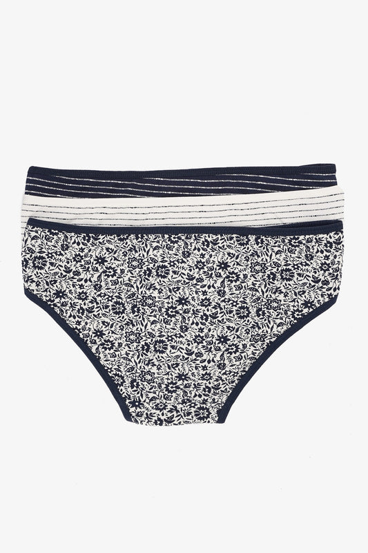 مجموعة من 3 سراويل بيكيني ملونة