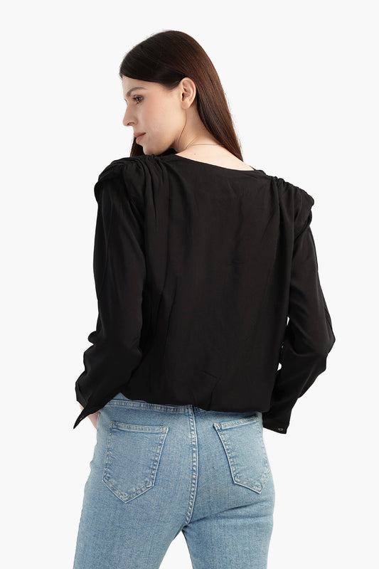 Tencel V-Neck Blouse
