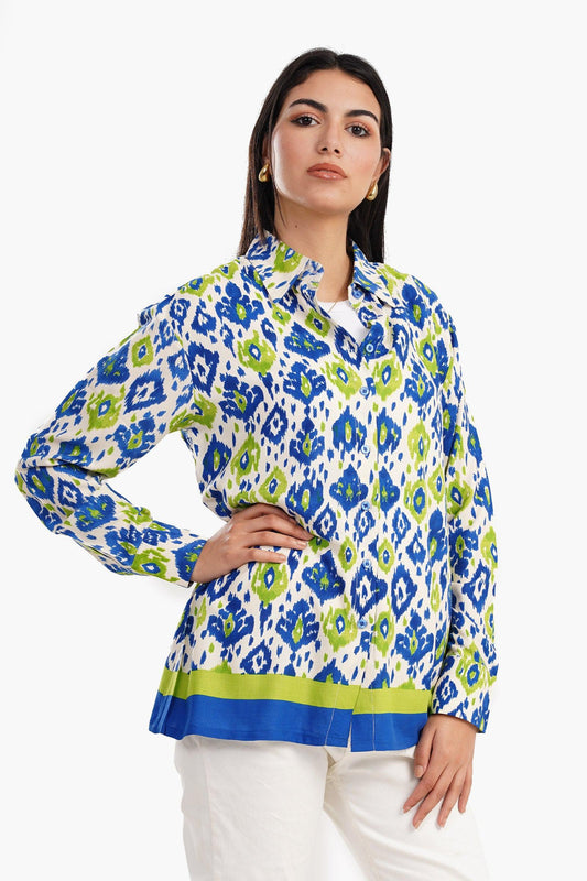 Self-Printed Voile Shirt