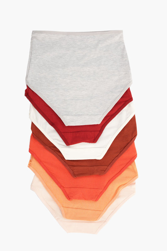 مجموعة من 7 سراويل داخلية كاملة ملونة