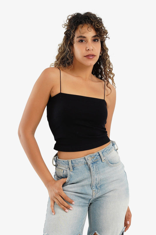 Spaghetti Straps Cropped Top - Carina - ??’????????ñ??�ÿ??ƒ?ÿ????