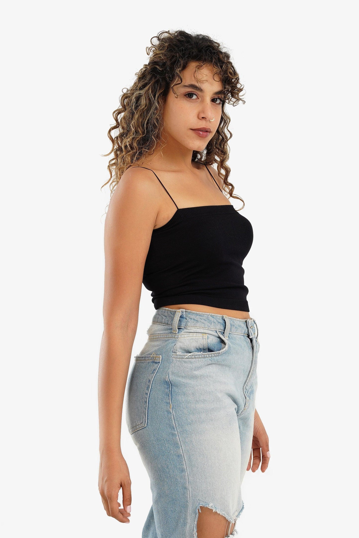 Spaghetti Straps Cropped Top - Carina - ??’????????ñ??�ÿ??ƒ?ÿ????