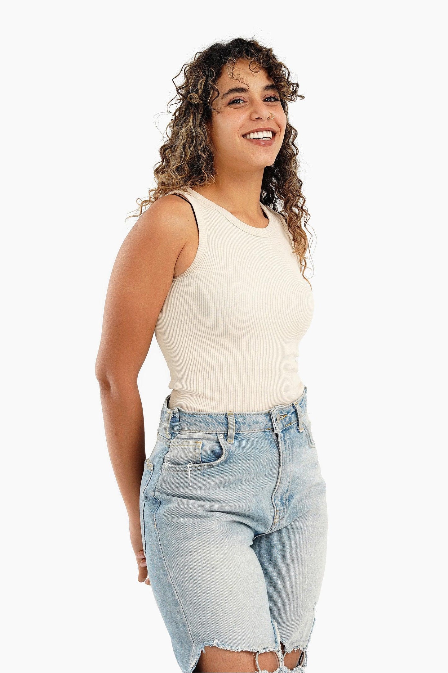 Microfiber Ribbed Top - Carina - ??’????????ñ??�ÿ??ƒ?ÿ????