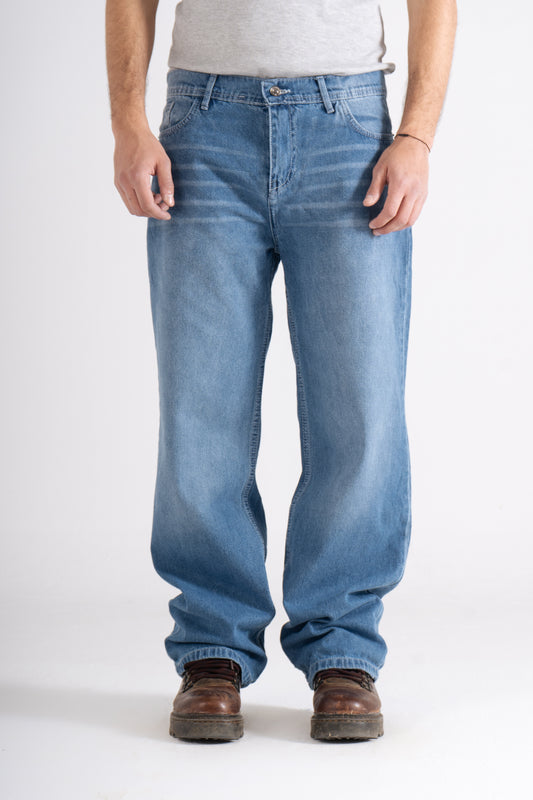 Sky Blue washed Wide Leg Jeans