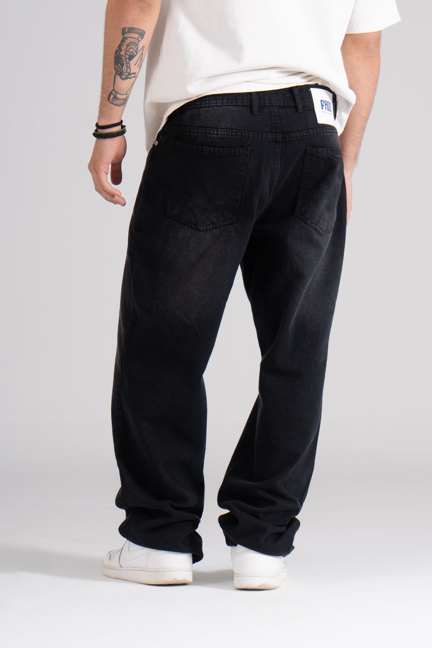 Faded Gray Baggy Fit Jeans