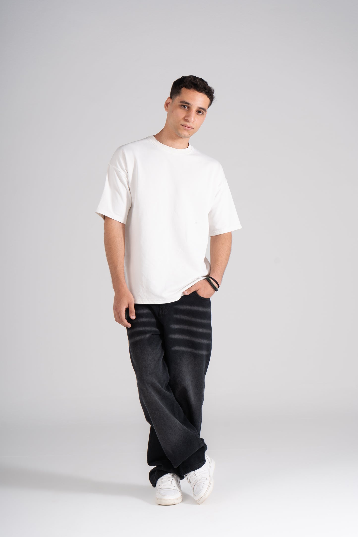 Faded Gray Baggy Fit Jeans