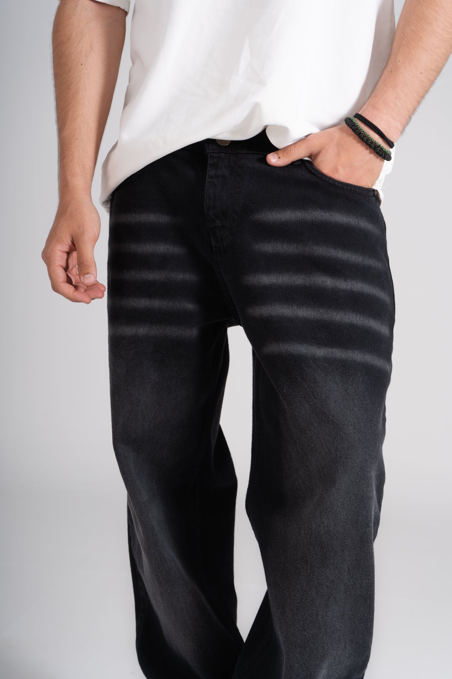 Faded Gray Baggy Fit Jeans