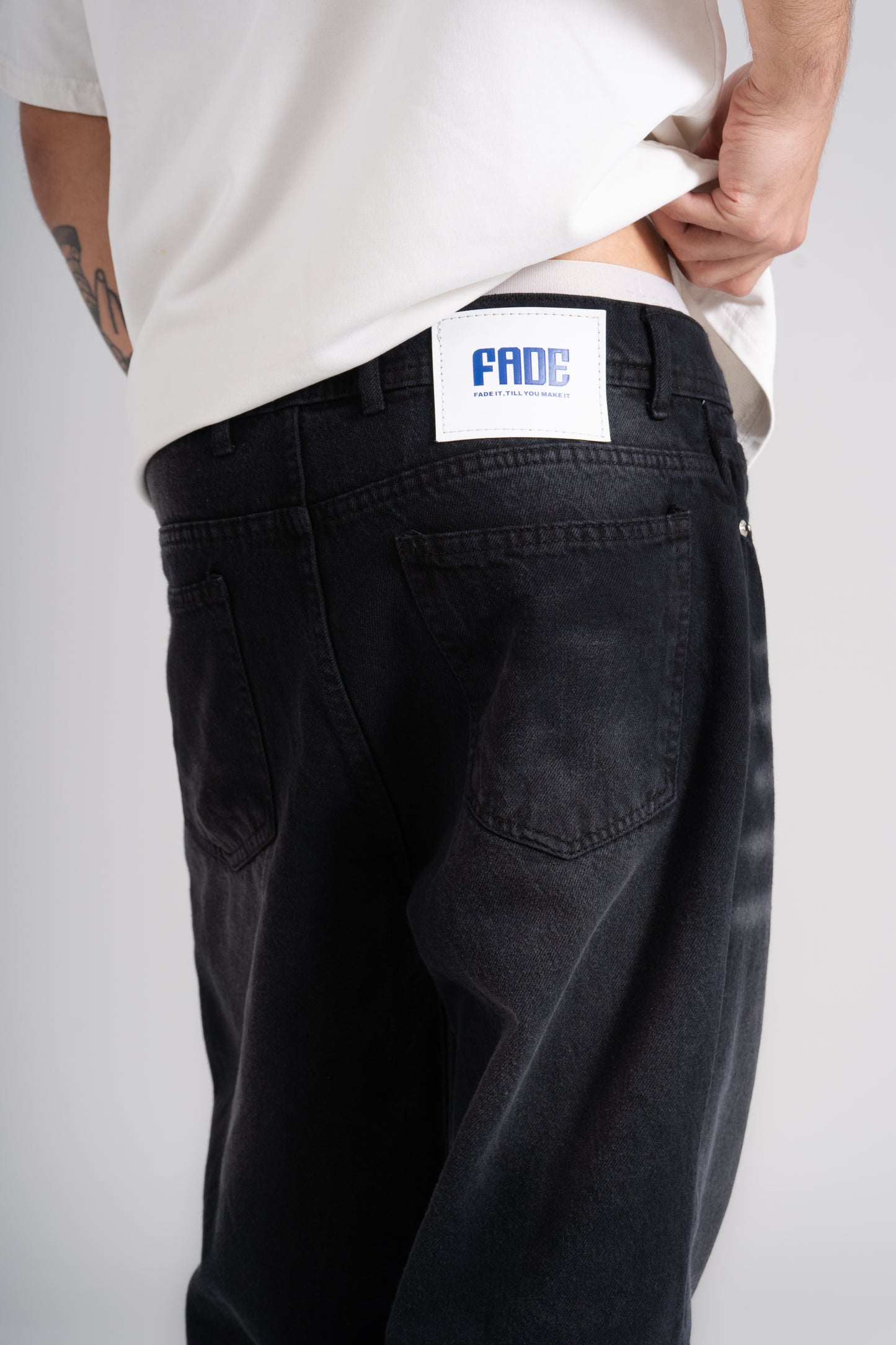 Faded Gray Baggy Fit Jeans