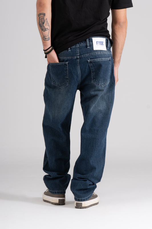 Blue Wash Baggy Fit Jeans