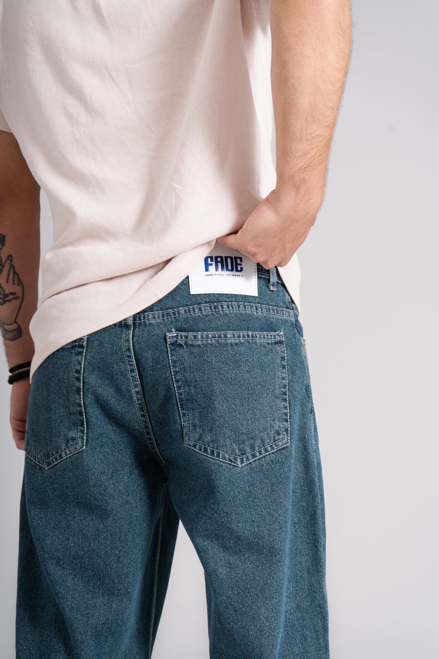 Teal Green Baggy Fit Jeans