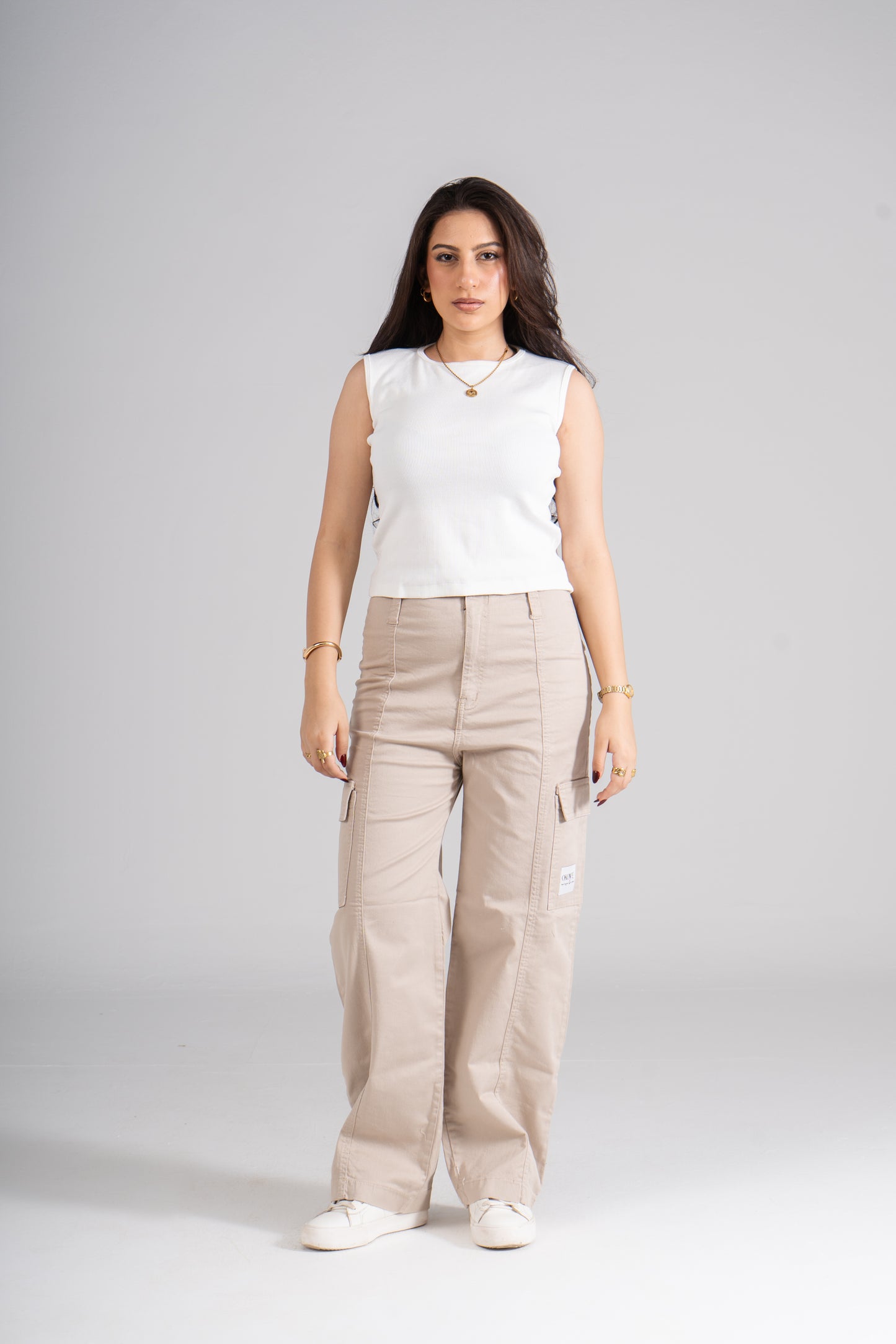Beige Cargo Pants