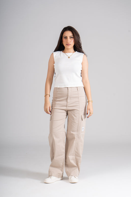 بنطلون كارجو بيج