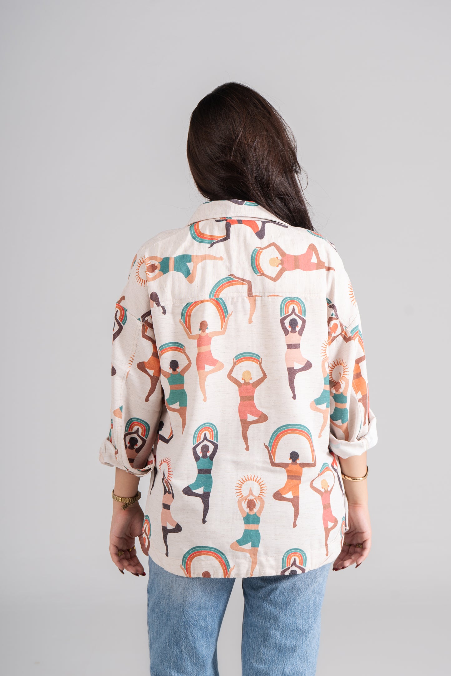Printed Long Sleeves Turkish Linen Shirt