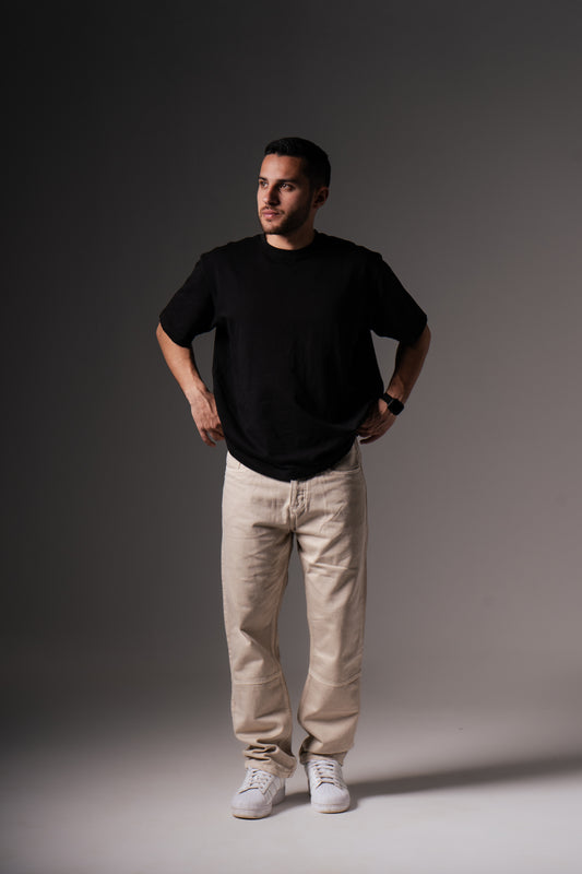 Beige Loose Fit Pant